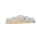 Five Tea-Light Wooden Candle Holder