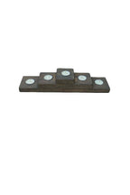 Five Tea-Light Wooden Candle Holder