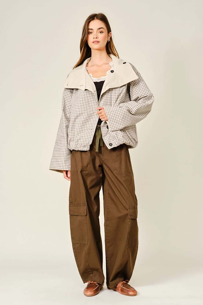 Reversible Check Print Jacket