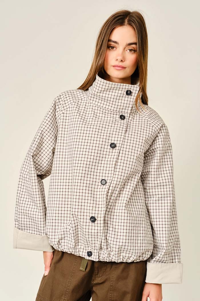 Reversible Check Print Jacket