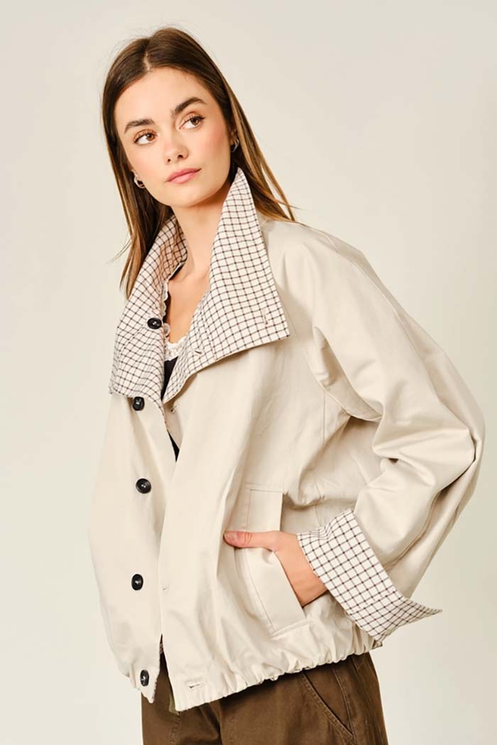 Reversible Check Print Jacket