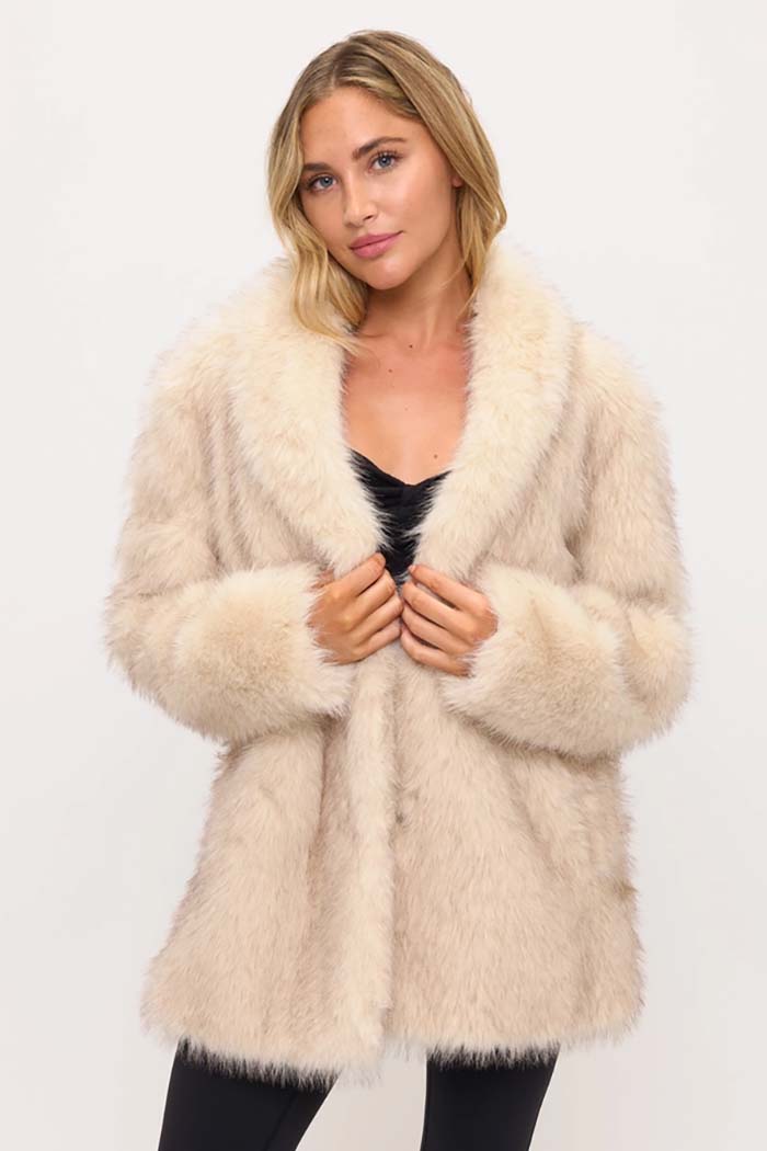 Shaggy Faux Fur Coat