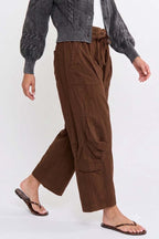 Wide-Leg Cargo Pants with Utility Pockets