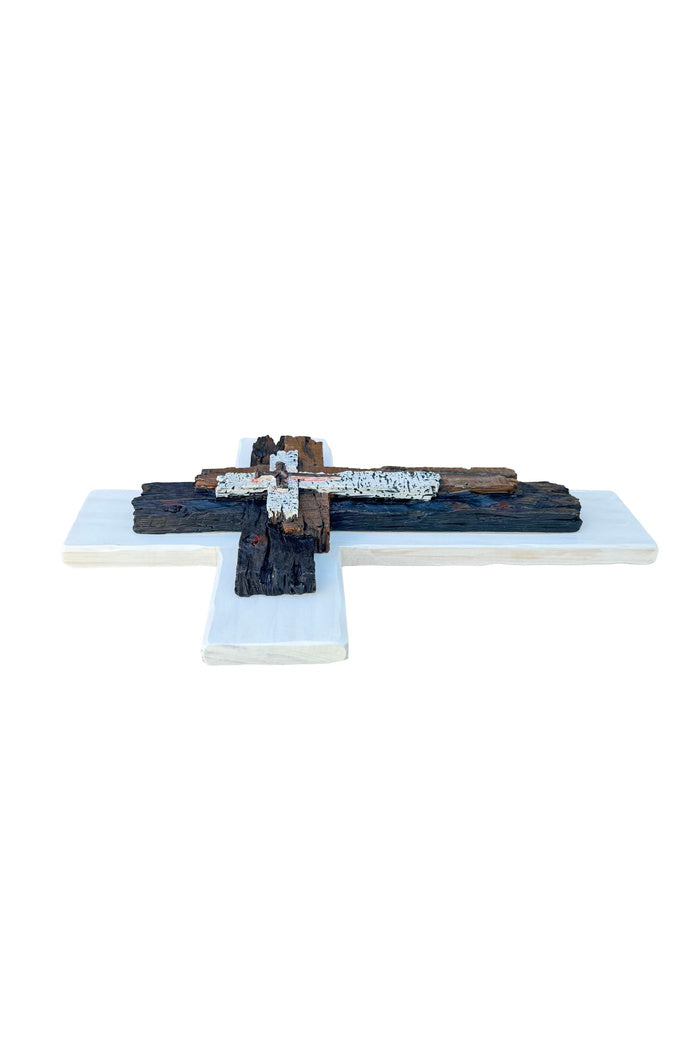 Layered Rustic Wooden Wall Cross