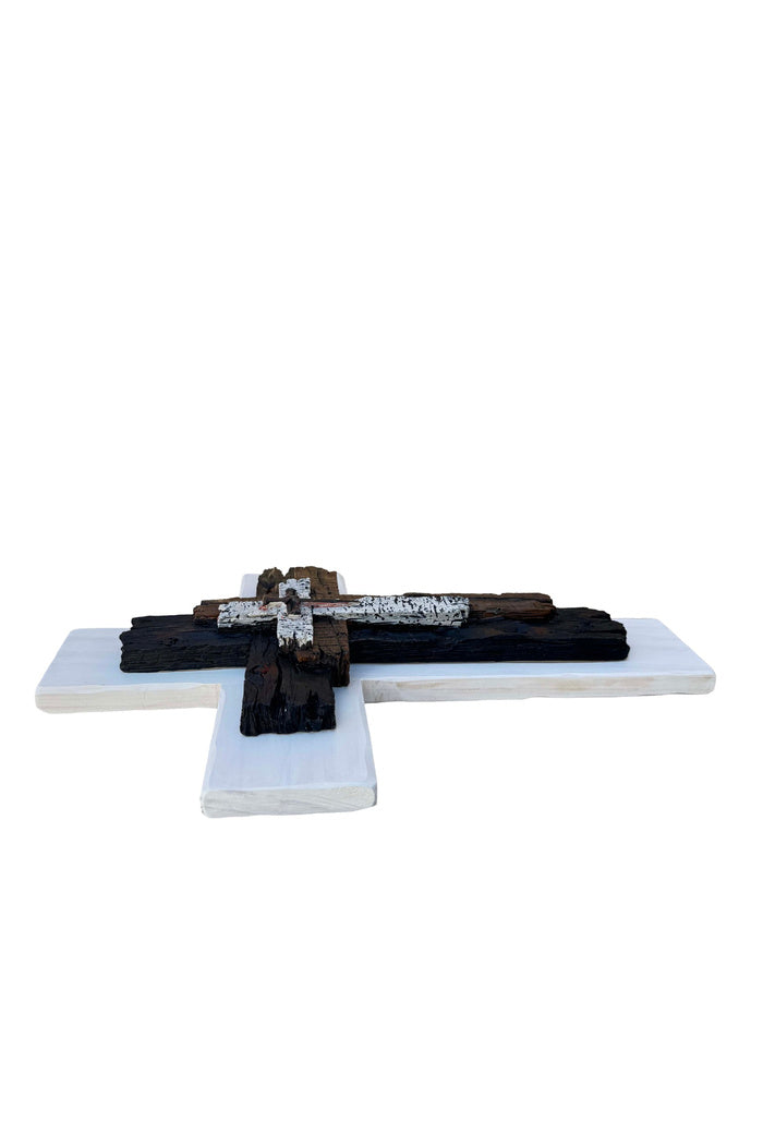 Layered Rustic Wooden Wall Cross