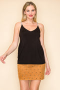 Rhinestone Bow Cami Top