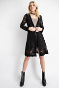 Scalloped Hem Studded Jacket