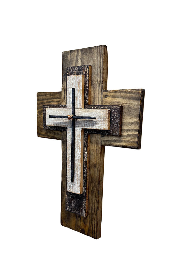 Layered Farmhouse Cross Decor