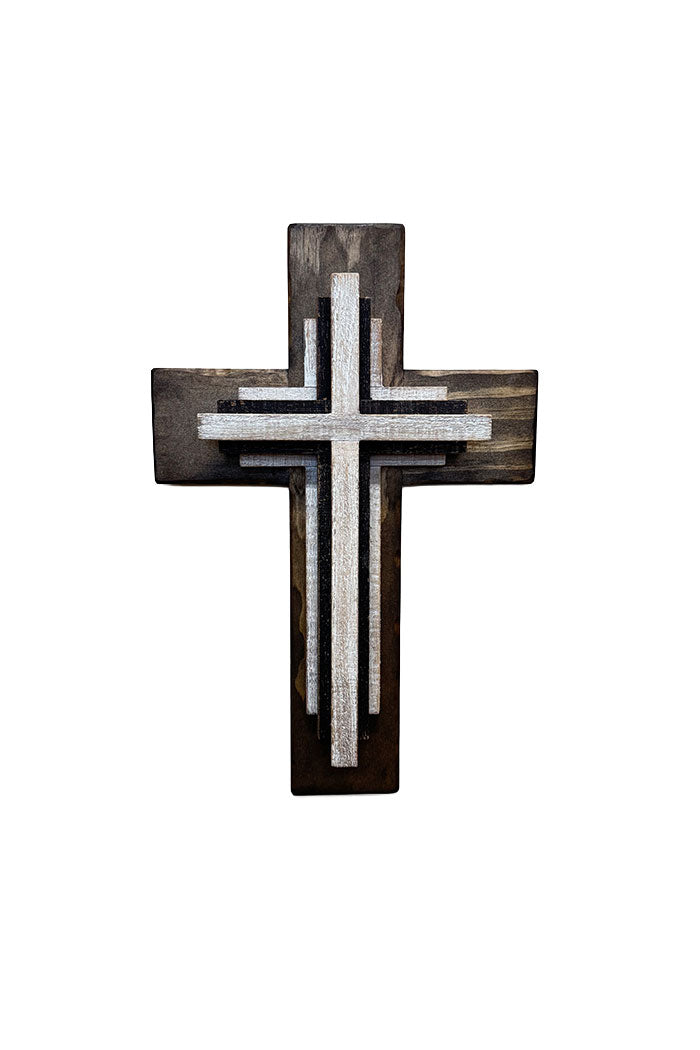 Four Layer Wooden Wall Cross