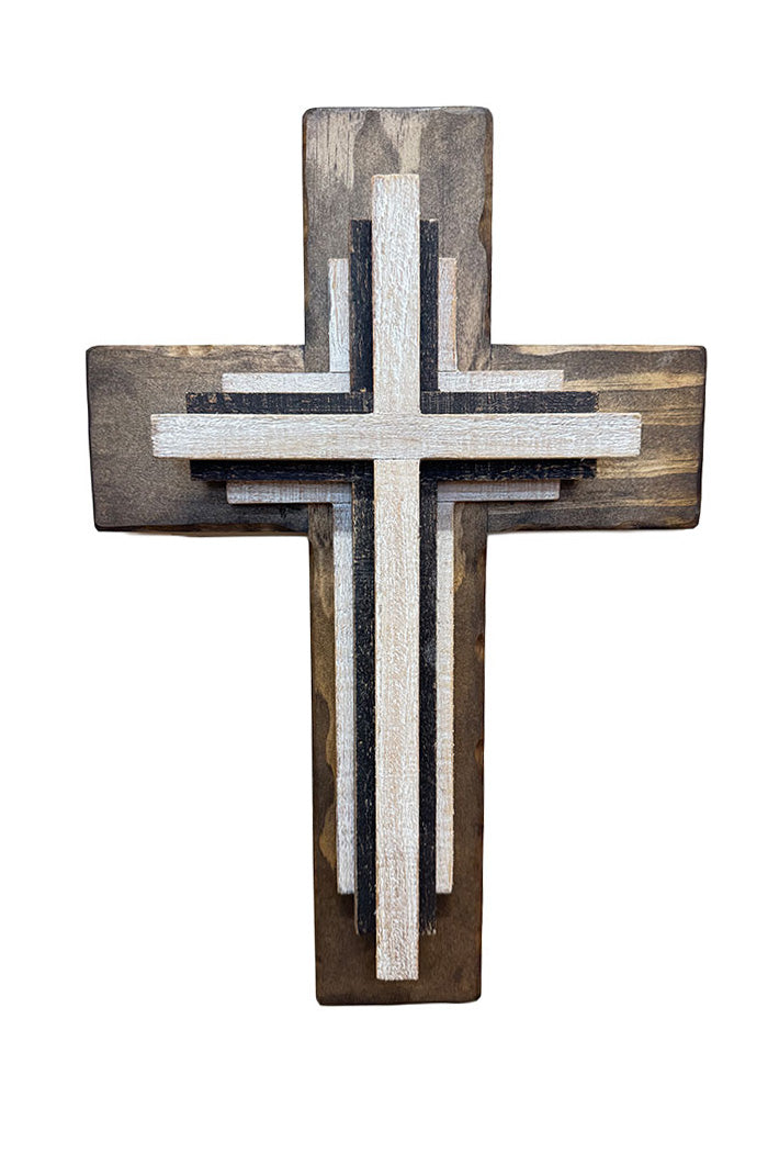 Four Layer Wooden Wall Cross