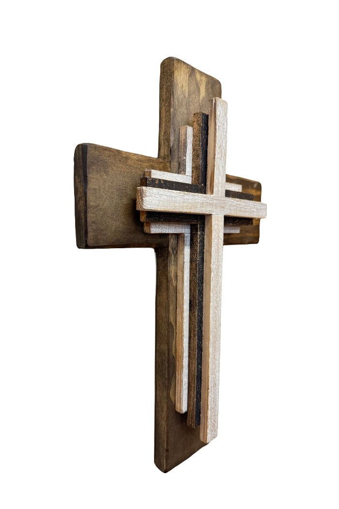 Four Layer Wooden Wall Cross