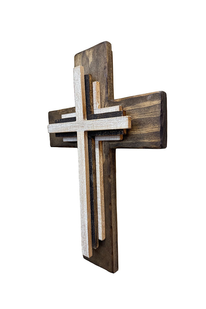 Four Layer Wooden Wall Cross