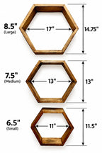 Rustic Hexagon Shelves