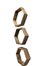 Rustic Hexagon Shelves