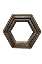 Rustic Hexagon Shelves