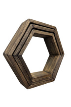 Rustic Hexagon Shelves