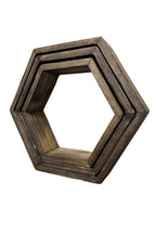 Rustic Hexagon Shelves
