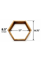 Rustic Hexagon Shelf - Large