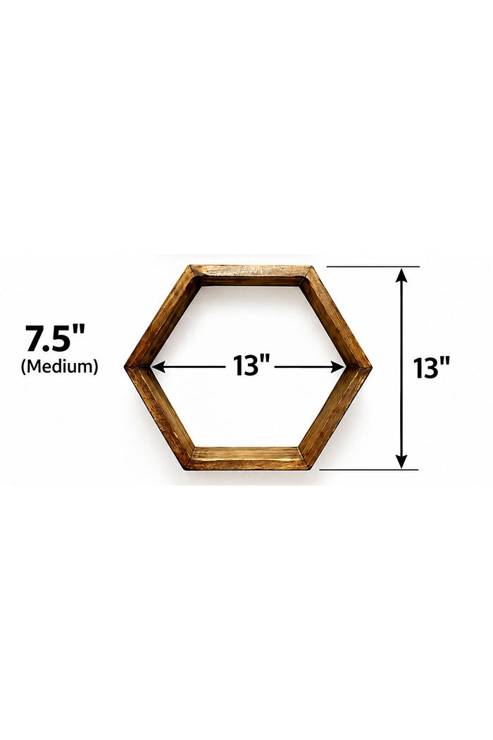 Rustic Hexagon Shelf Medium