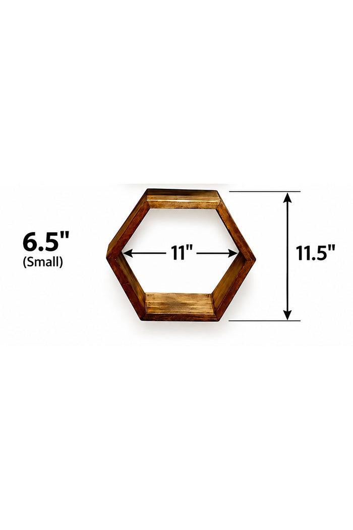Rustic Hexagon Shelf - Small