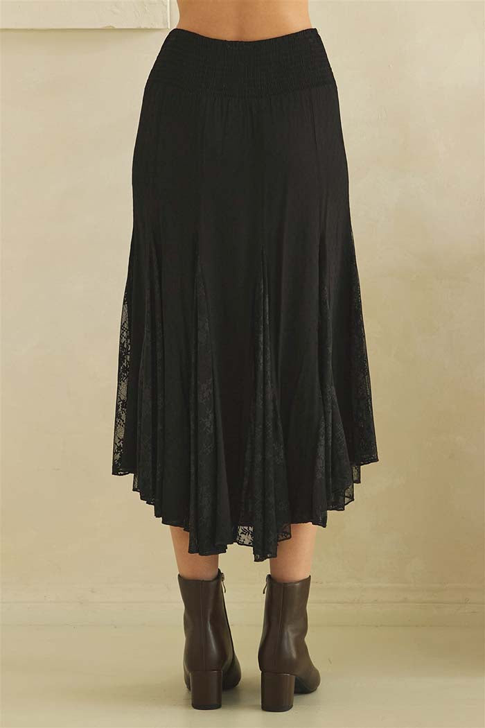 Mesh Lace Midi Skirt