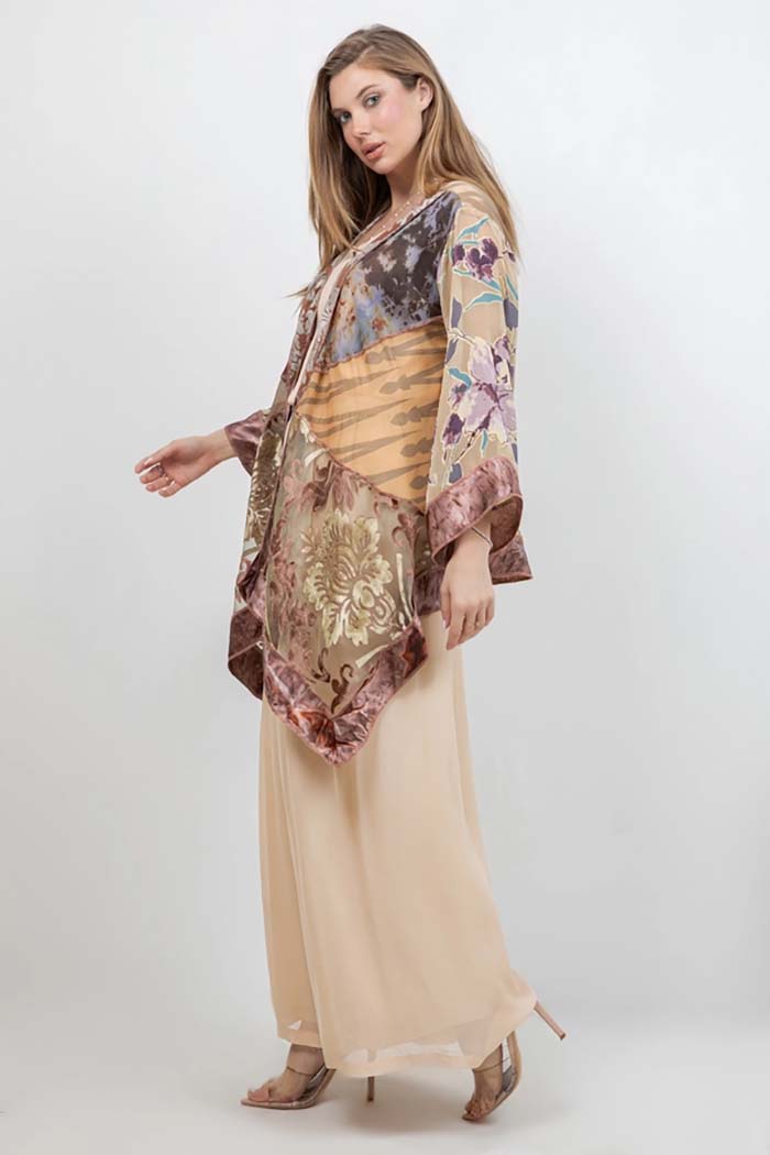 Short Butterfly Art Silk Jacket