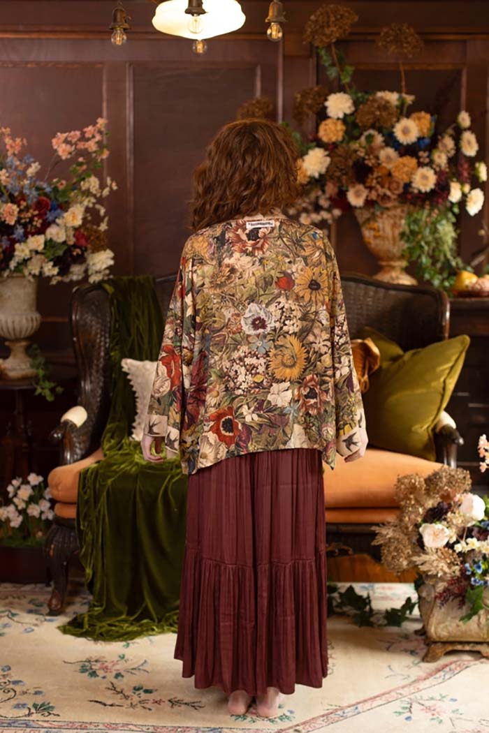 Pixie Cropped Floral Kimono
