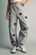 Flower Patched Balloon Sweatpants