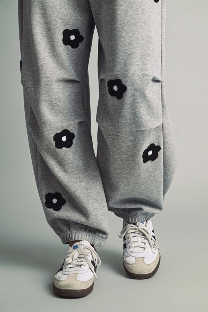 Flower Patched Balloon Sweatpants