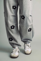Flower Patched Balloon Sweatpants