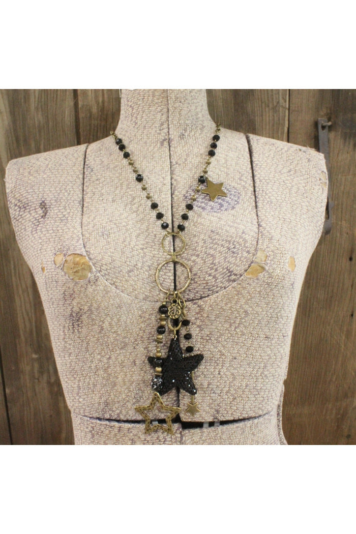 Primitive Peddler Star Pendant Statement Necklace