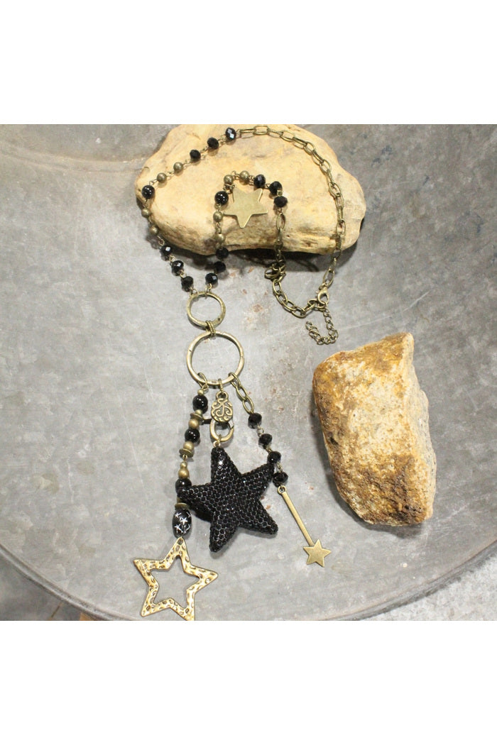 Primitive Peddler Star Pendant Statement Necklace