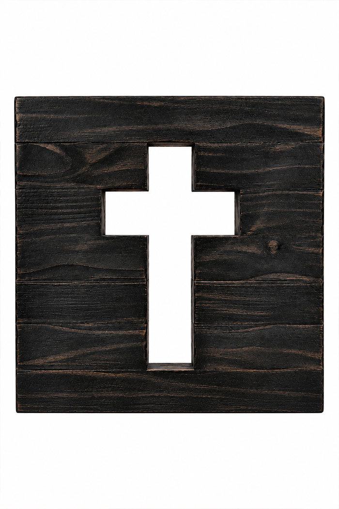 Wooden Cross Cutout Wall Art