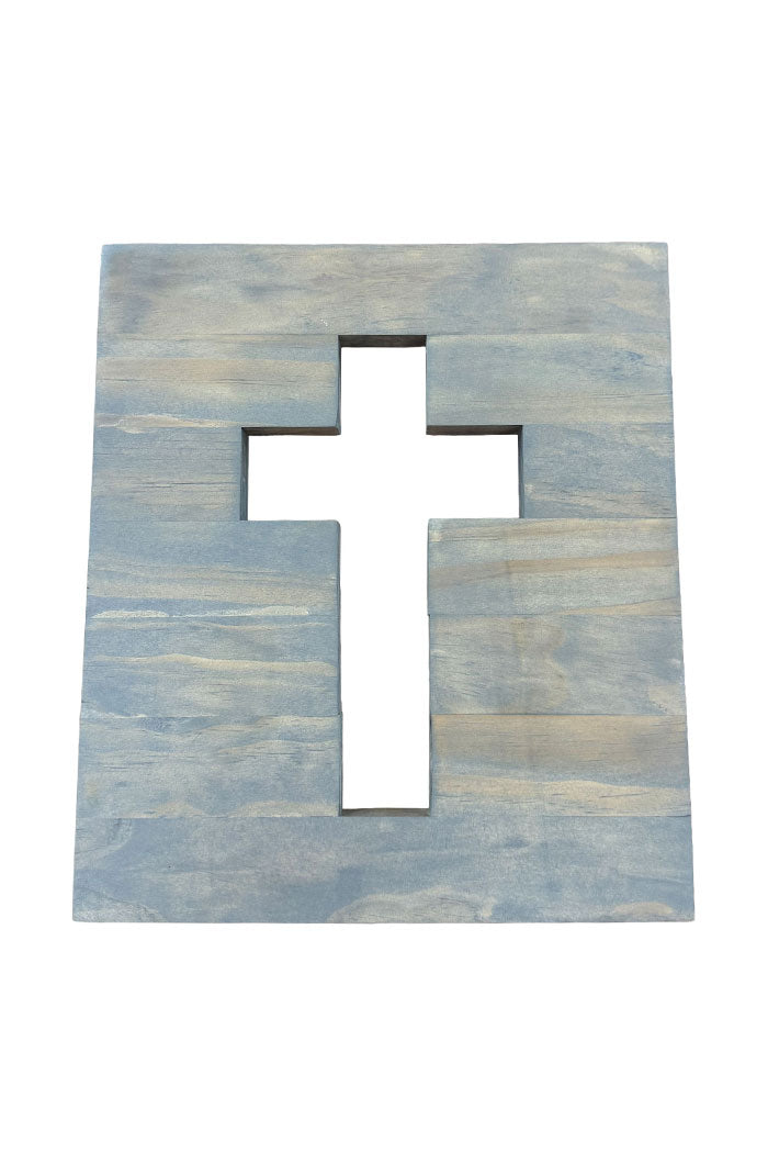 Wooden Cross Cutout Wall Art